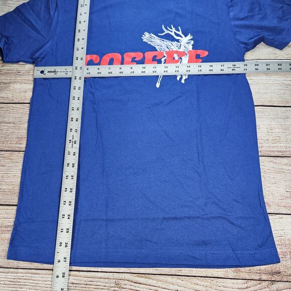 Black Rifle Coffee Company Short Sleeve T-shirt Adult Medium Blue Winged Elk New - Picture 2 of 4